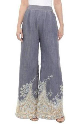 Wonderly  Wide Leg Pants Paisley Border