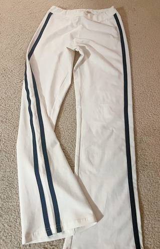 Brandy Melville White and Navy Stripe Trackpant