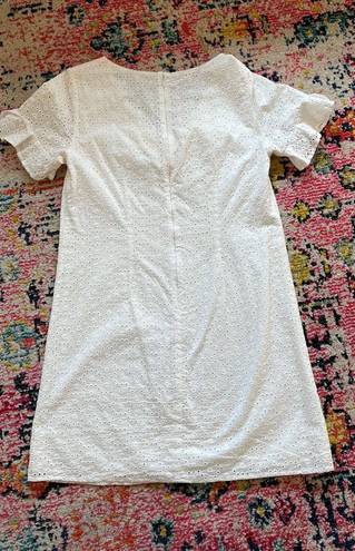 Loft White Eyelet Mini Dress