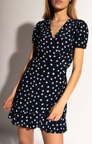 Samoe Samsoe Samsoe Navy Polka Dot Wrap Dress | Size XS