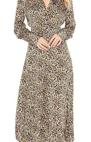 Equipment  Lenora Leopard Midi Dress