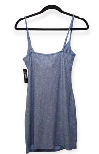 Jump  Apparel Light Blue Glitter Club Mini Dress Juniors Small Olivia Rodrigo