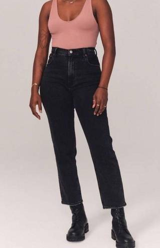 Abercrombie & Fitch  Ultra High Rise The Ankle Straight Jeans Black Size 30