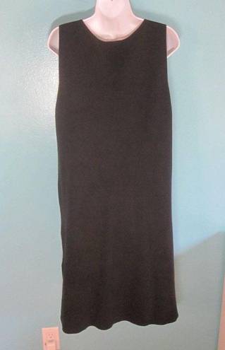 Eileen Fisher  Size L Black Knit Tank Dress