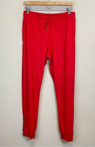 Zyia  Red Everywhere Zipper Joggers Size L