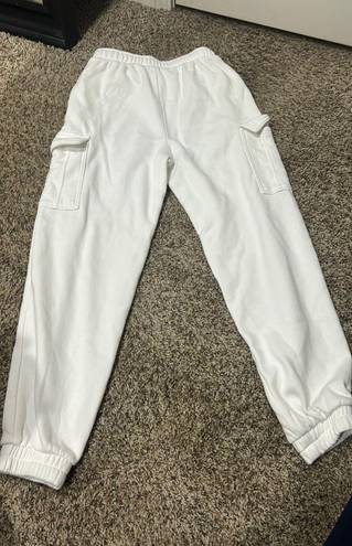 cargo sweatpants White