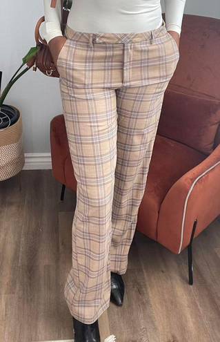 LIONESS  Bond Check Pant Plaid Trousers