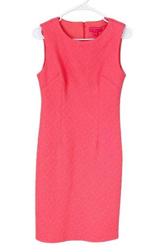 Betsey Johnson  Coral Quilted Midi Dress