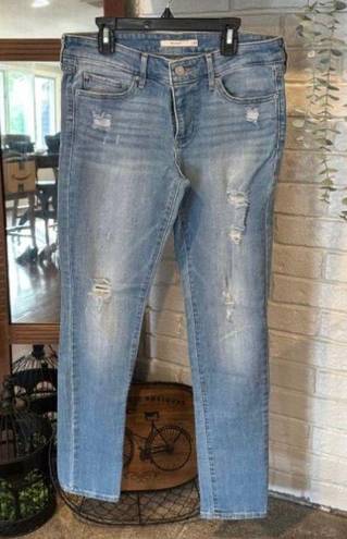 Levi Strauss & CO. 711 Skinny Distressed Light Wash Jeans