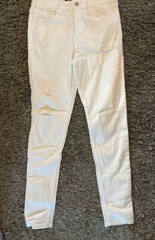 Hollister White Distressed Jeans