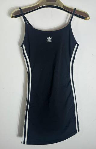 Adidas Side-Stripes Tank Dress classic tight summer in Black size Small