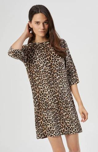 Equipment Femme Aubrey Silk Cheetah Print Shift Dress S