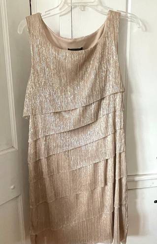 Dress Barn Shimmery Gold Dress