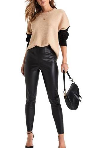 Lulus Edgy Perfection Black Vegan Leather Skinny Pants - Size XS  NWT