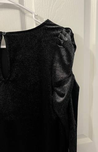 Loft NWOT  Size Small Black and Silver Metallic Dress