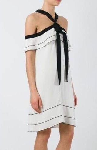 Proenza Schouler NWT. $1250  Off-the-shoulder bow crepe mini dress sz 6