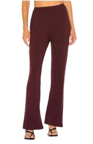 n:philanthropy NEW Revolve n: Philanthropy Womens M Reign Flare Leg Pull On Knit Pant Burgundy