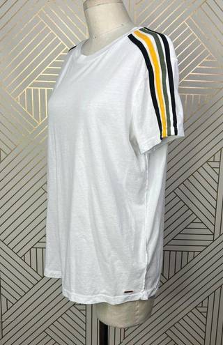 n:philanthropy  Verbena Stripe Shoulder T-Shirt in White Size US Medium