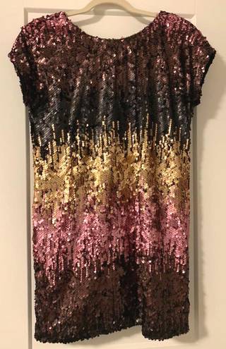 Tobi Sequin Low Back Shift Dress