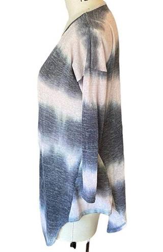 Happening in the present Long Blue Tie Dye Thin Cardigan Sweater Top by  ~ XS