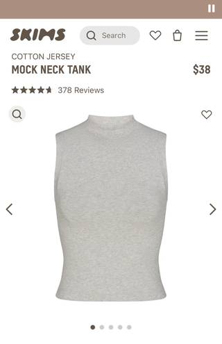 SKIMS Cotton Jersey Mock Top