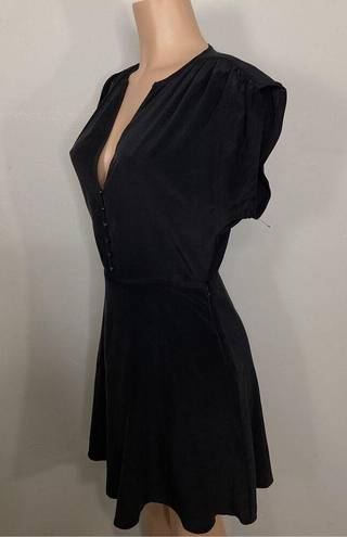 Equipment New.  black silk fit and flair dress. Small. Retails $398