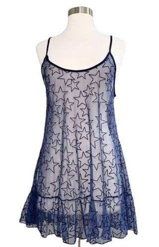 PilyQ  Starry Dress in Starlight Swim Coverup in Navy Blue Size M/L Medium Large