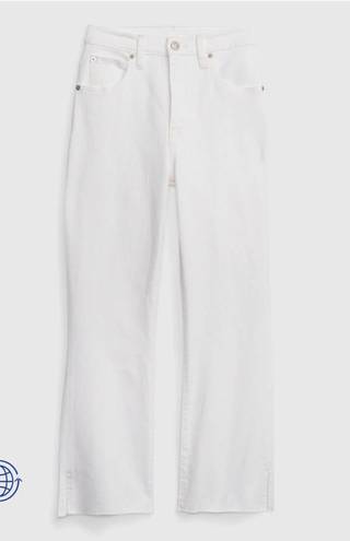 Gap Kick Fit High Waisted Crop Flare White Jeans 