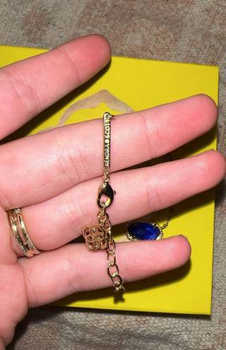 Kendra Scott Gold Necklace/cobalt Cats Eye