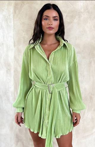 ThatsSoFetch Green Button Down Dress