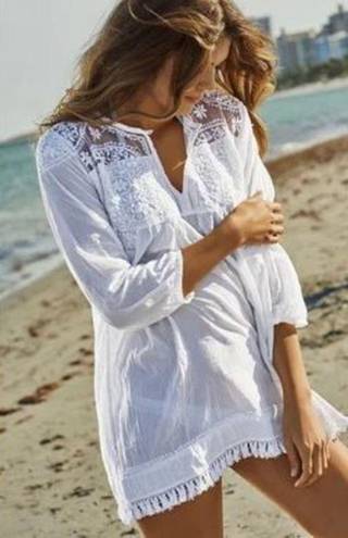 PilyQ New.  Water Lily White tunic. XS/S Regularly $134