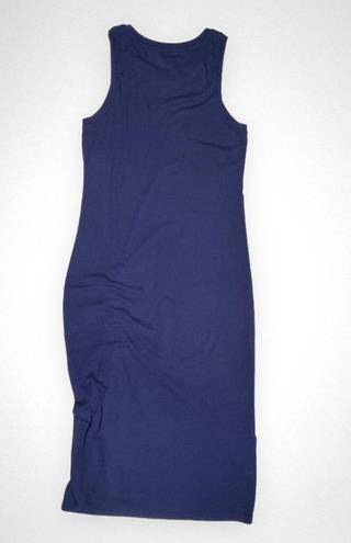 Betsey Johnson NWT  Soft Rib Knit Ruched Midi Blue Dress XL