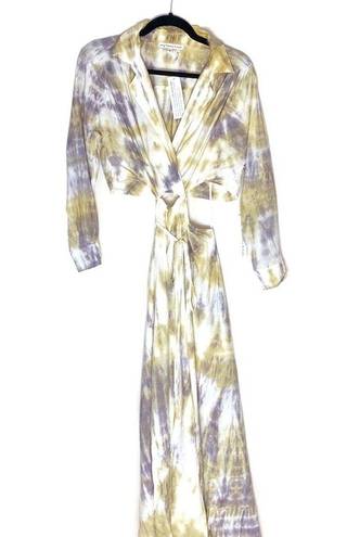 Young Fabulous and Broke  Derby purple and yellow tie dye dress small NWT