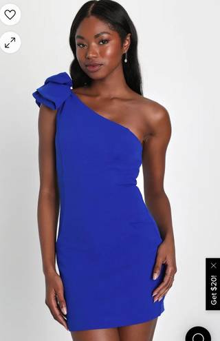 Lulus Blue One Shoulder Dress