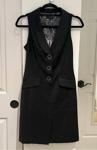 Ted Baker RARE  Little Black Dress Suiting Dress Button Front