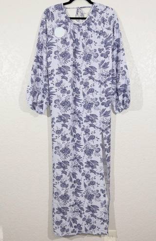 Hill House NWT  Lilac Tonal Floral The Simone Maxi Dress Size Medium