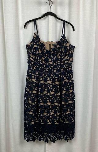 City Chic  Navy Blue So Fancy Crochet Lace Dress Sz.XS/14W