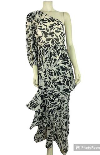 Alexis  Botanical Black & White Dress Size Small