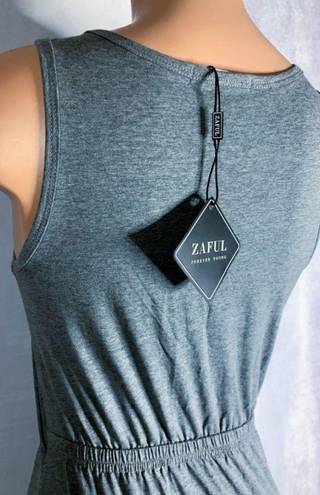 Zaful Gray, Hollowed, Comfy, Mini Dress