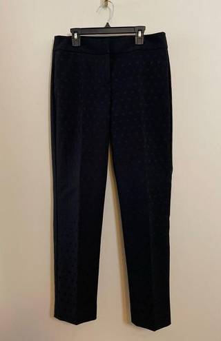 Talbots  Signature Jacquard Polka Dot Ankle Length Pants in Black Size 2