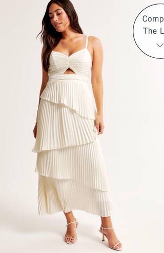 Abercrombie & Fitch Abercrombie Giselle Pleated Tiered Maxi Dress