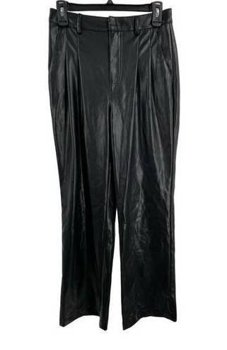 7 For All Mankind 7FAMK Seven For All Mankind Vegan Leather Wide Leg Pant Small