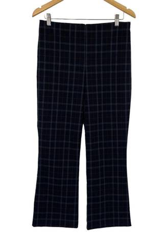 Bailey 44 High Rise Pants Versatile Black & Gray Windowpane Plaid Womens Large