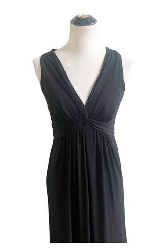 White House | Black Market  Black Cocktail Party Maxi Dress Size 4 Cross Back