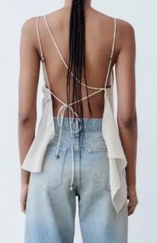 ZARA Asymmetrical Backless Top