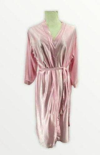 Second Skin Vintage Kiki Pale Pink Nylon  3/4 Sleeve Robe