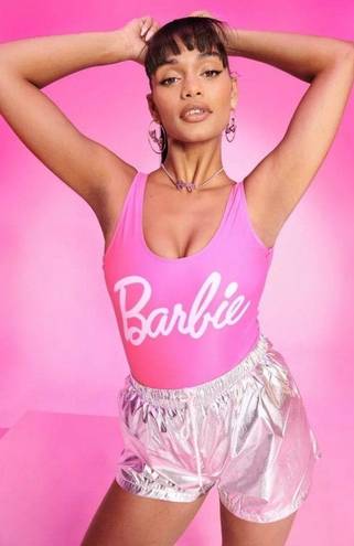 Boohoo  BARBIE Pink One Piece Swimsuit Sz 10 NEW