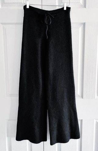 Molly Bracken  High Rise Black Knitted Flared Sweatpants