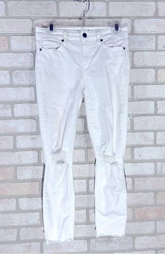 Paige  Transcend Verdugo Crop Skinny Jeans in Arctica Destructed Size 27