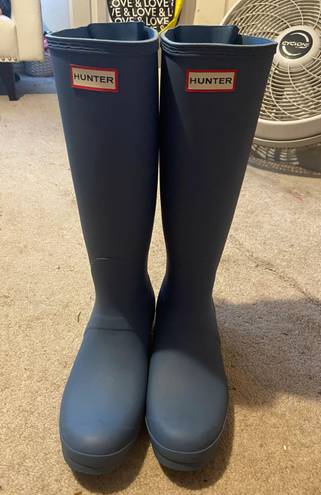 Hunter Tall Blue Rain Boots